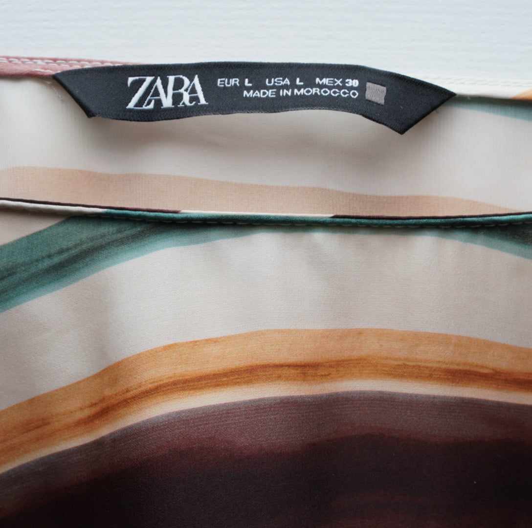 Zara  Damen Bluse - L, Bunt, Größe L, Damen, Zustand Sehr Gut, Preis 5€ – Etikett