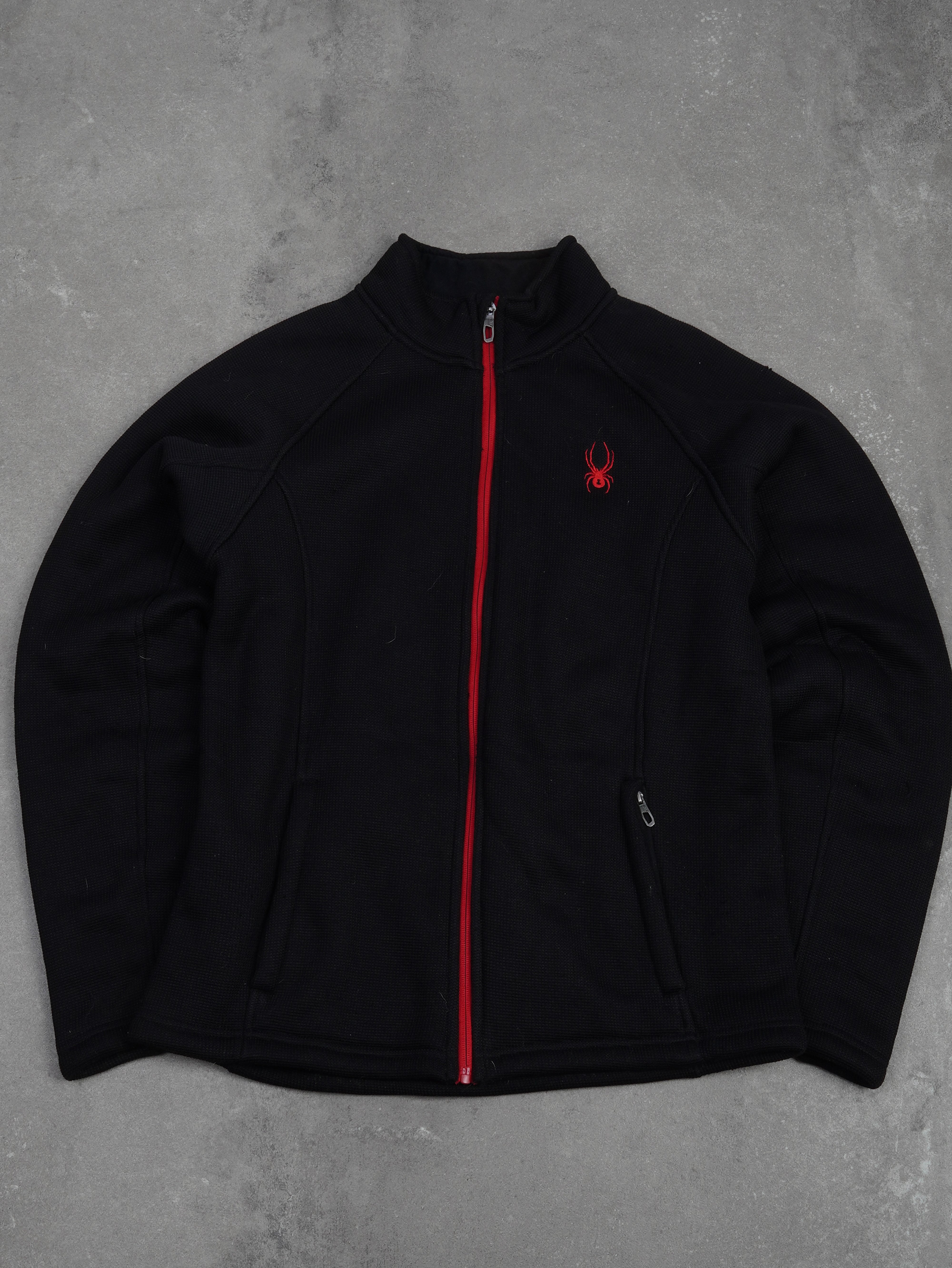 Spyder Vintage Full Zip Spyder Jacke - M, Schwarz, Größe M, unisex, Zustand Gut, Preis 39.95€ – Vorderansicht