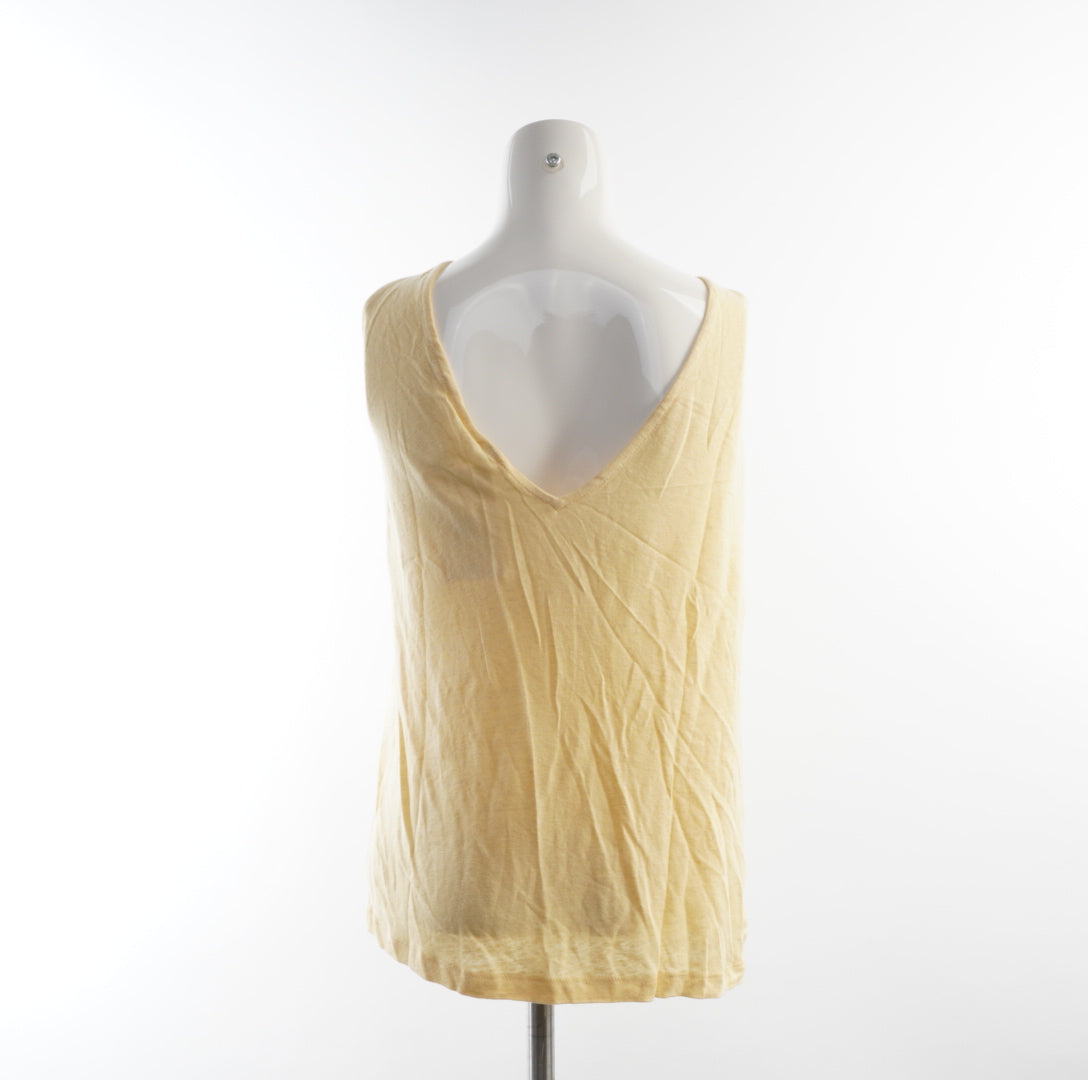 H&M Damen Linen Tank Top - XL, Gelb, Größe XL, Damen, Zustand Neu mit Etikett, Preis 5€ – Rückansicht