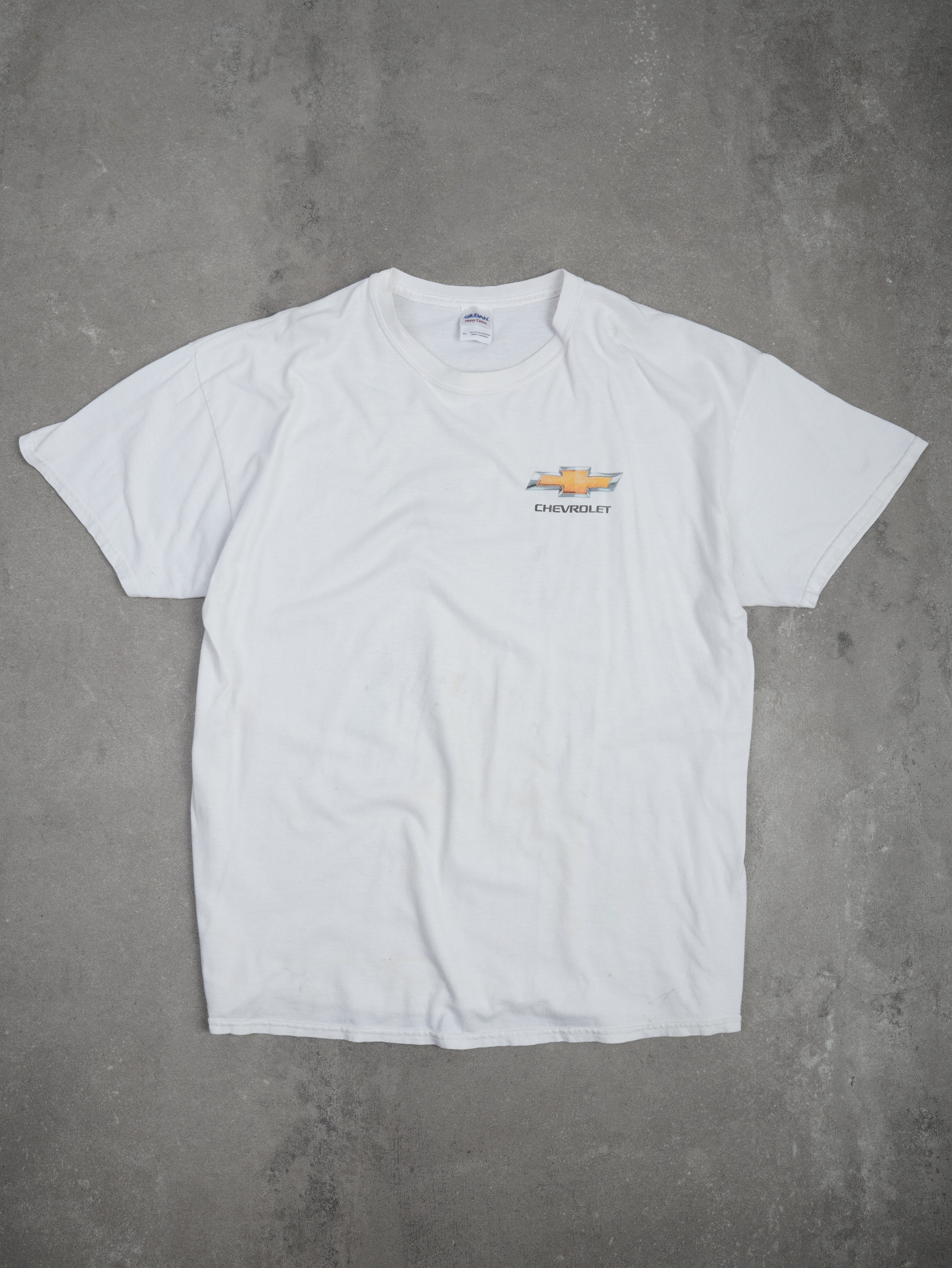 Gildan Vintage Chevrolet T-Shirt - XL, Weiß, Größe XL, unisex, Zustand Gut, Preis 14.95€ – Vorderansicht