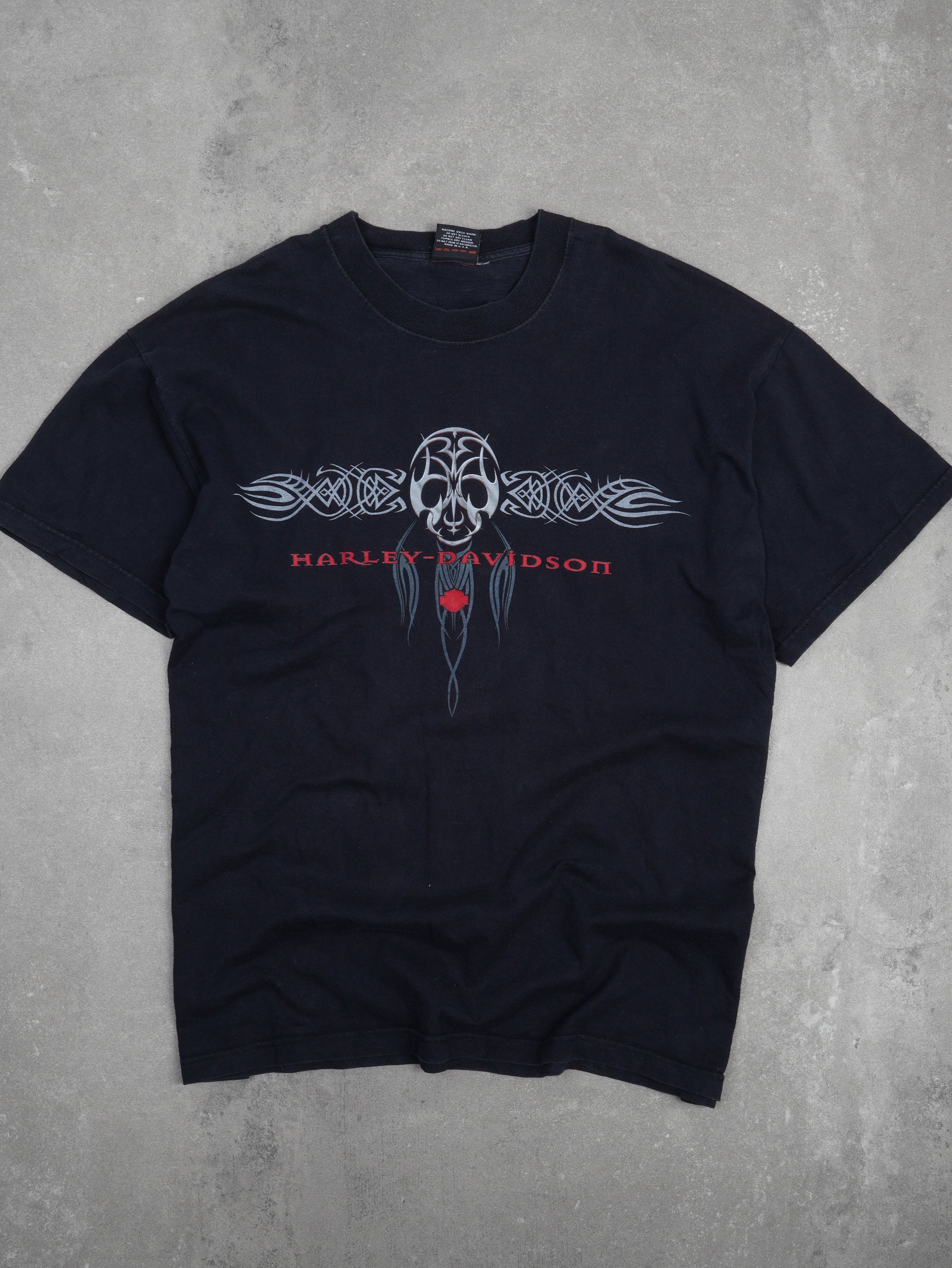 Harley Davidson Vintage Harley Davidson Italia T-Shirt - XL, Schwarz, Größe XL, unisex, Zustand Sehr gut, Preis 29.95€ – Vorderansicht