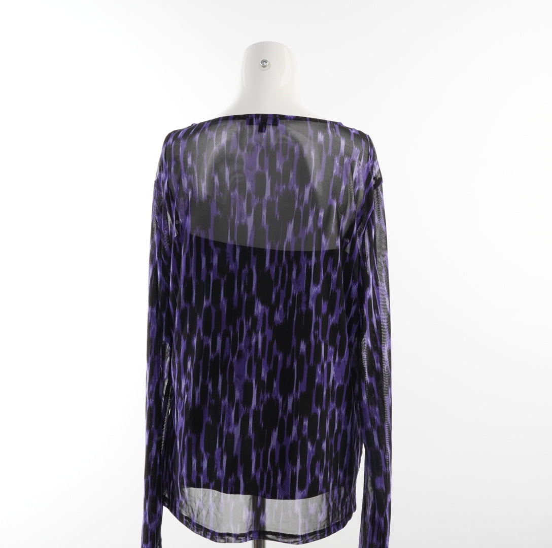 C&A Damen Mesh Langarmshirt - XL, Lila, Größe XL, Damen, Zustand Neuwertig, Preis 5€ – Rückansicht