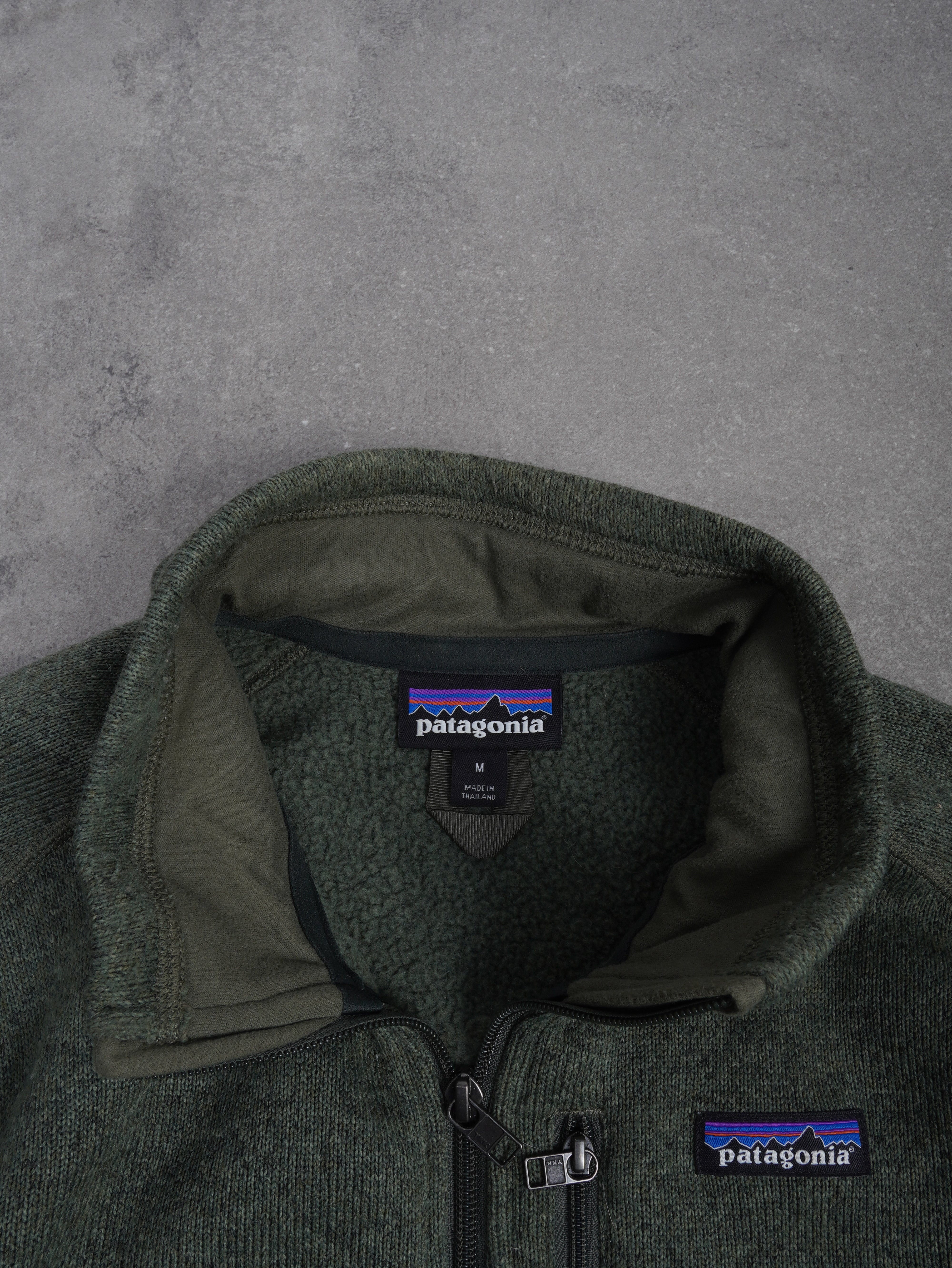 Patagonia Vintage Patagonia Zip Fleece Sweater - M, Grün, Größe M, unisex, Zustand Sehr gut, Preis 59.95€ – Etikett