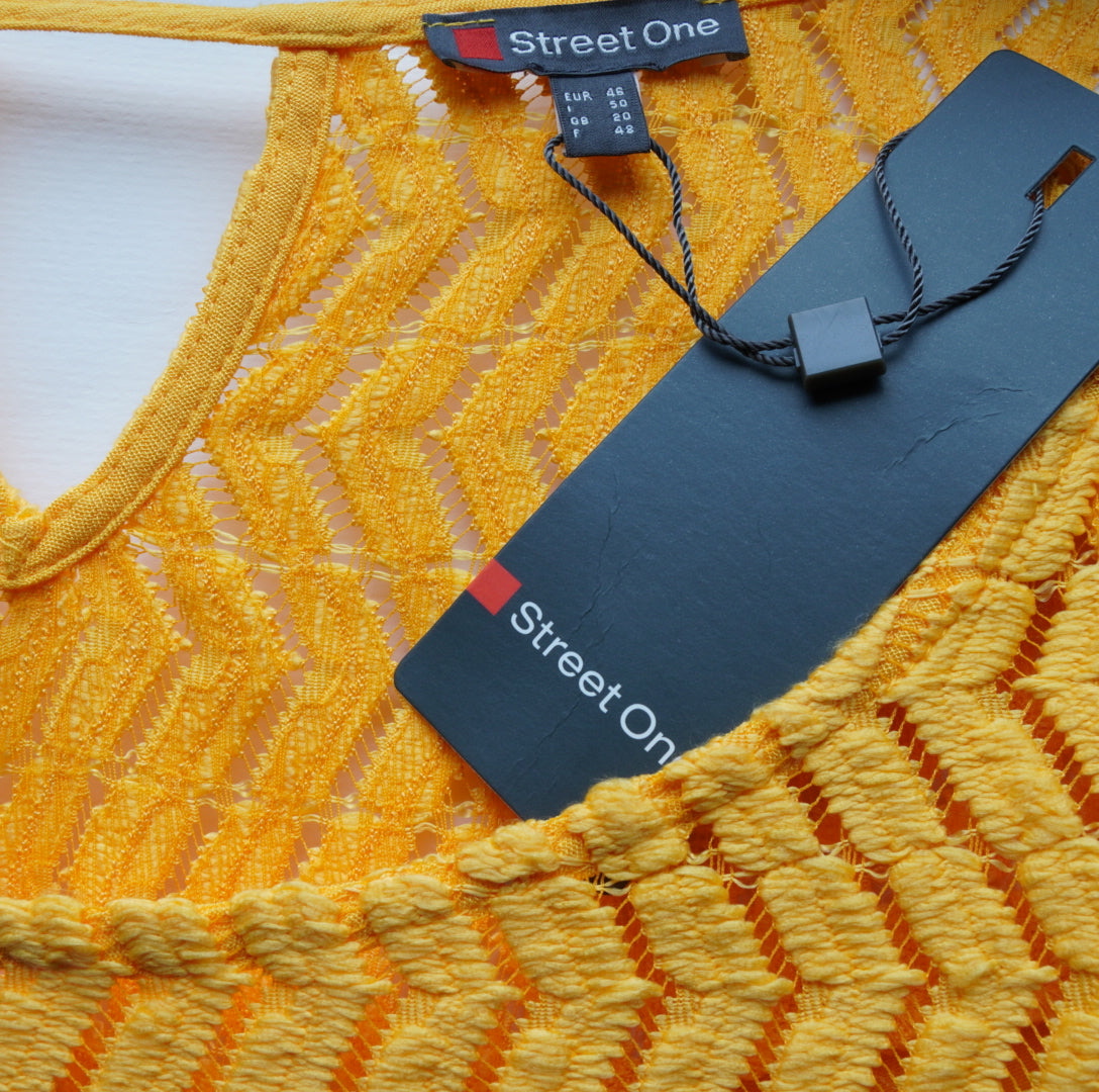 Street One Damen Top - 3XL , Gelb, Größe 3XL, Damen, Zustand Neu mit Etikett, Preis 8€ – Etikett