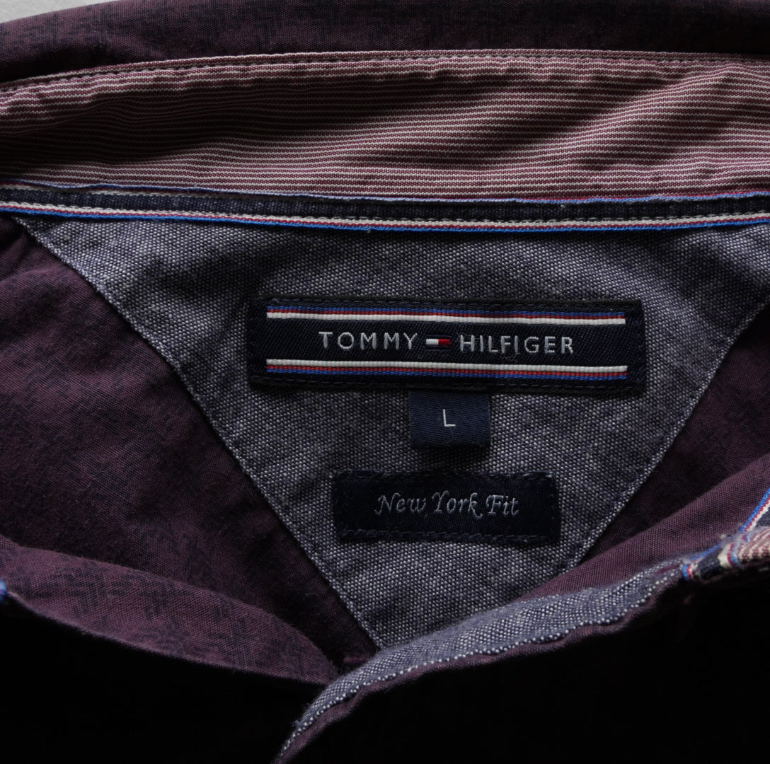 Tommy Hilifiger Herren Hemd -  L , Lila  , Größe L, Herren, Zustand Sehr Gut, Preis 10€ – Etikett