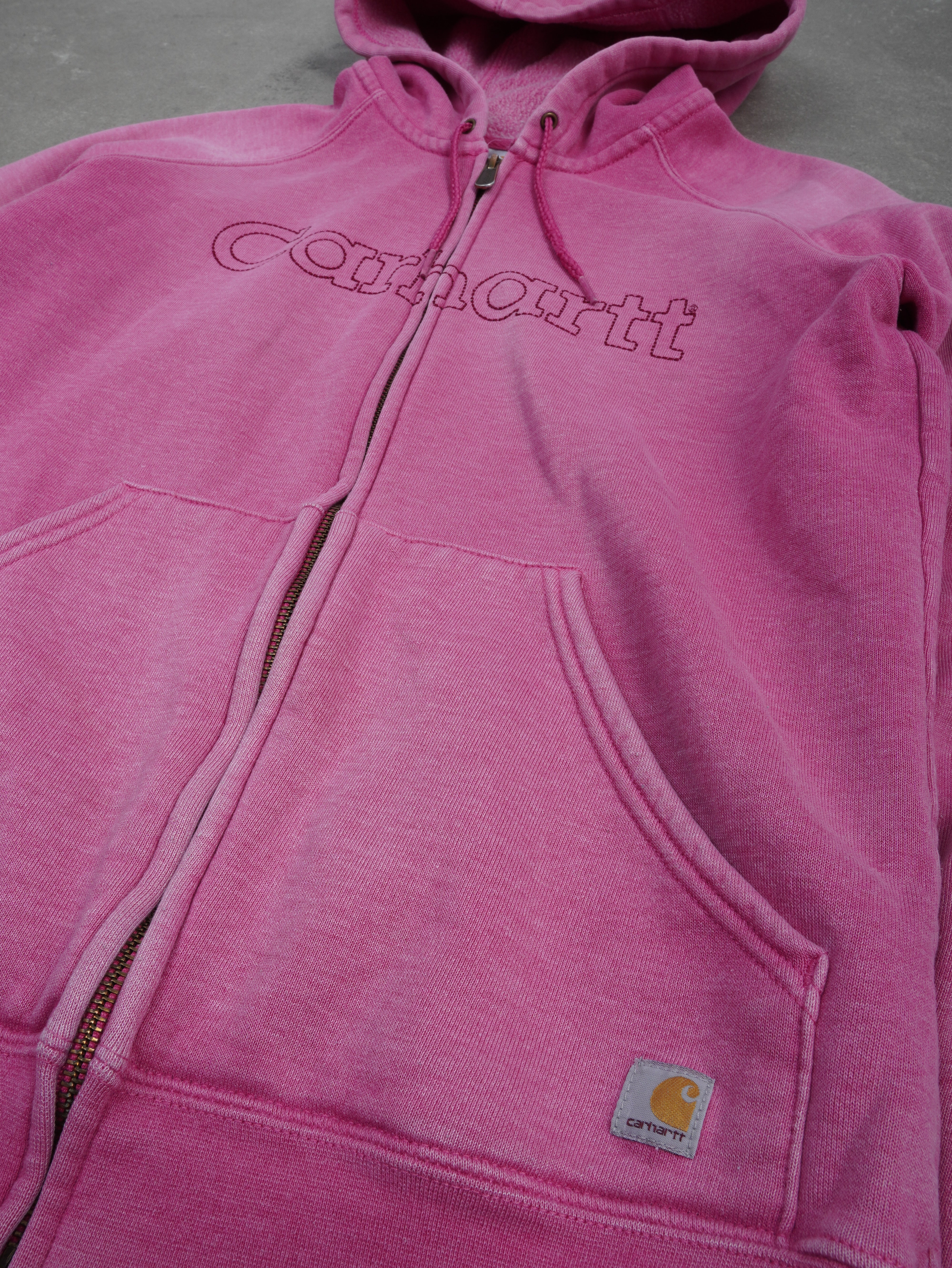 Carhartt Vintage Carhartt Zip Hoodie - S, Rosa, Größe S, unisex, Zustand Sehr gut, Preis 49.95€ – Rückansicht