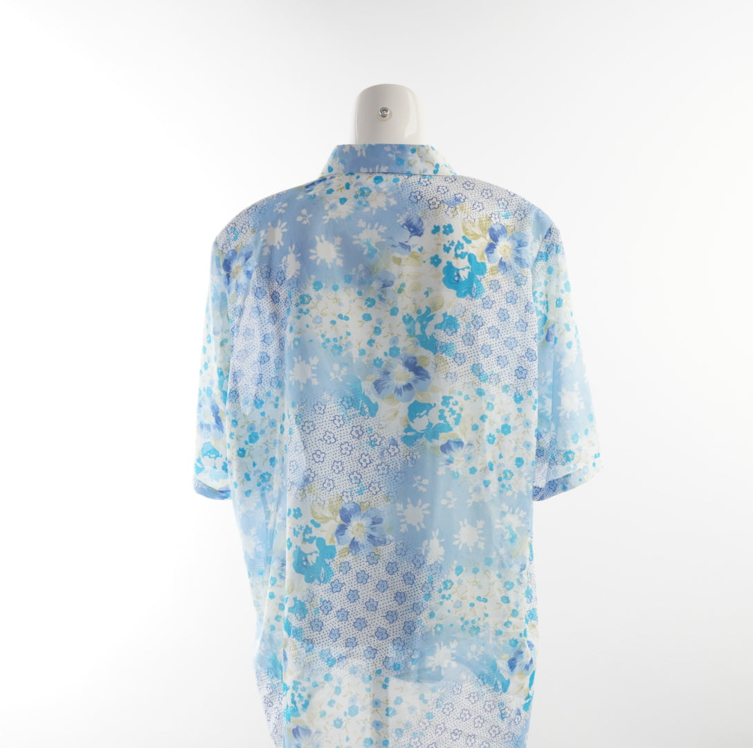 Second Hand Damen Bluse - 3XL, Blau, Größe 3XL, Damen, Zustand Sehr Gut, Preis 3€ – Rückansicht