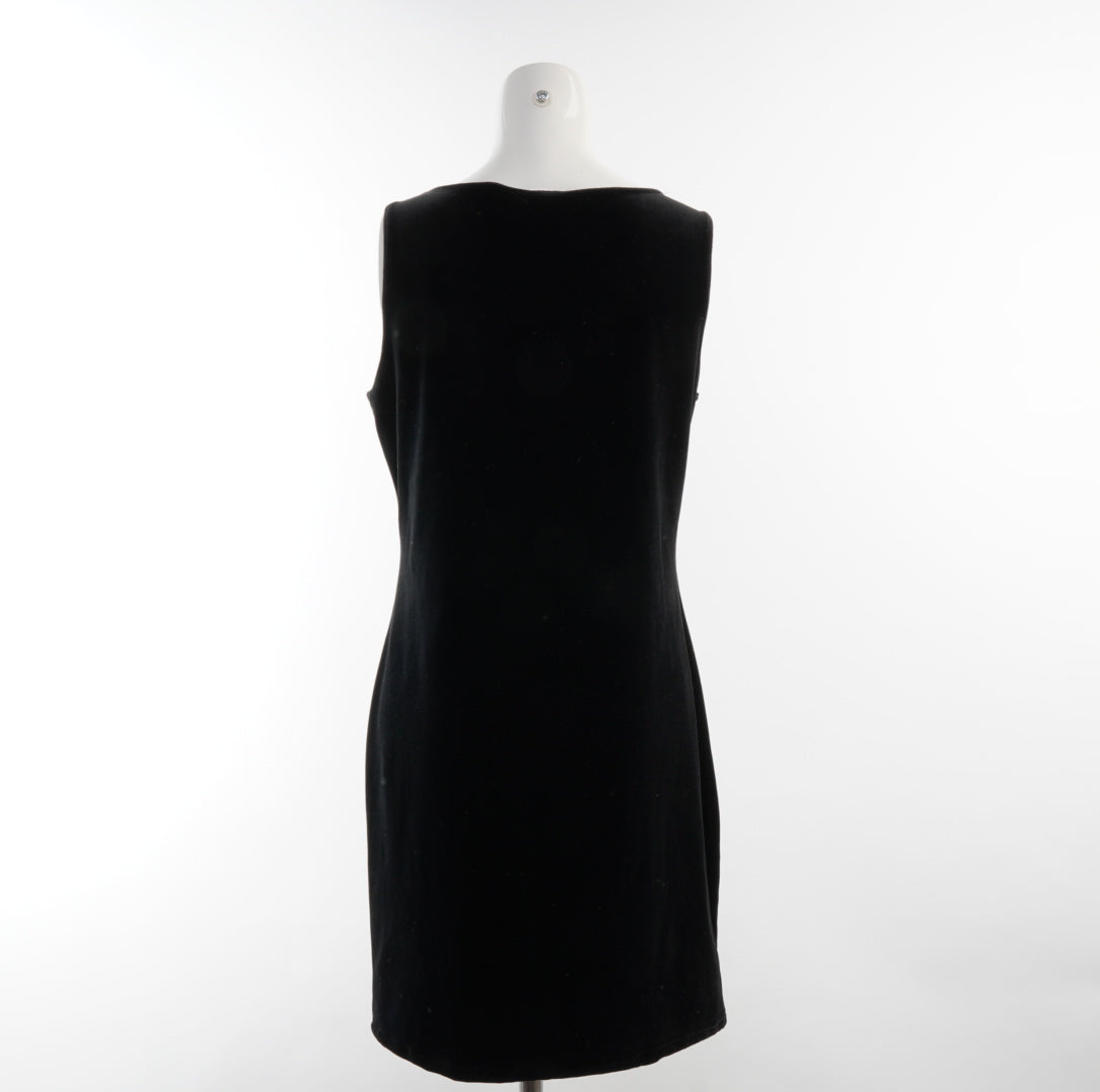 Second Hand Damen Samt Kleid - XL, Schwarz, Größe XL, Damen, Zustand Sehr Gut, Preis 5€ – Rückansicht