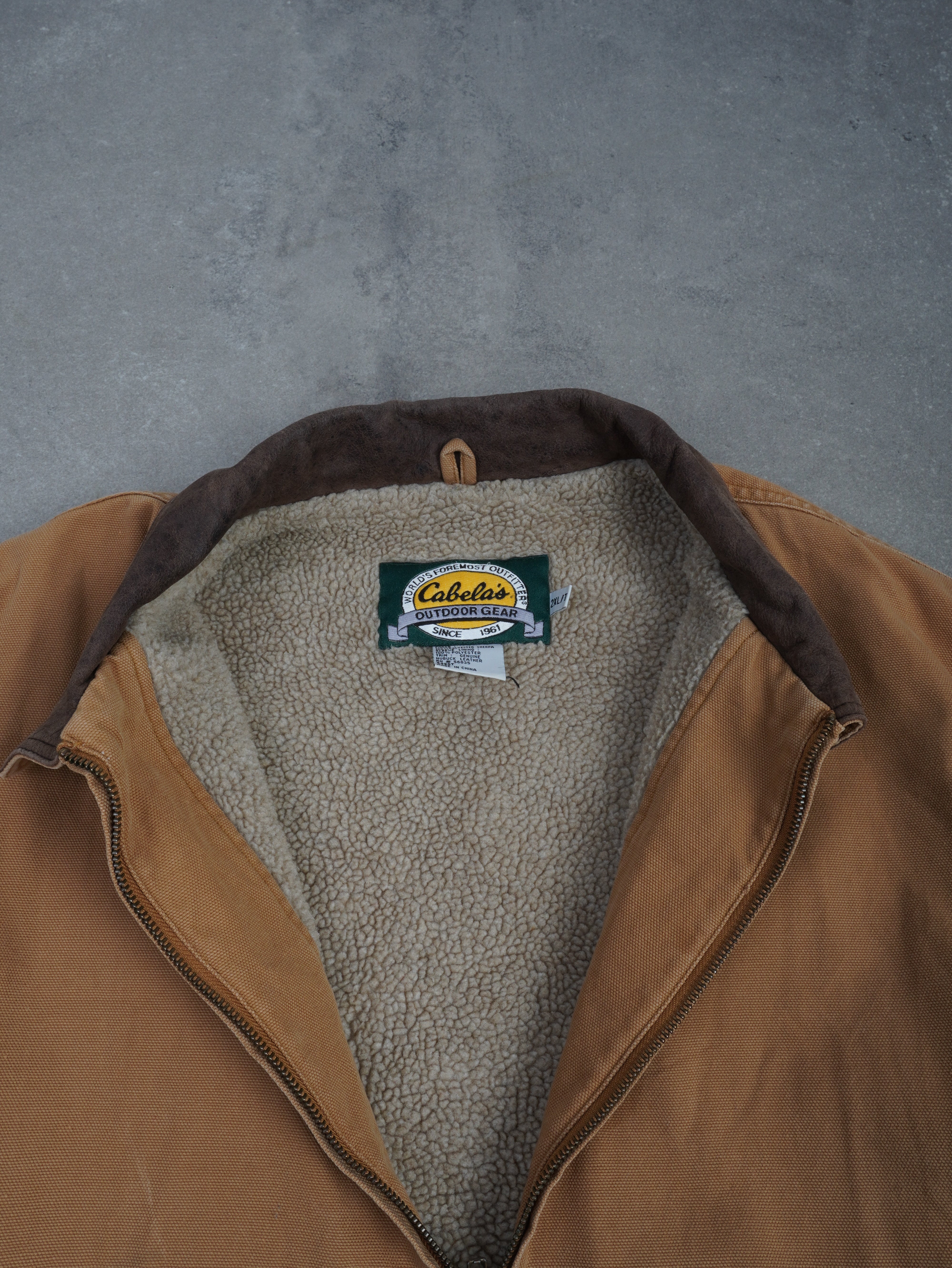 Cabela's Vintage Cabela's Workwear Jacke - 2XL, Braun, Größe 2XL, unisex, Zustand Gut, Preis 59.95€ – Rückansicht