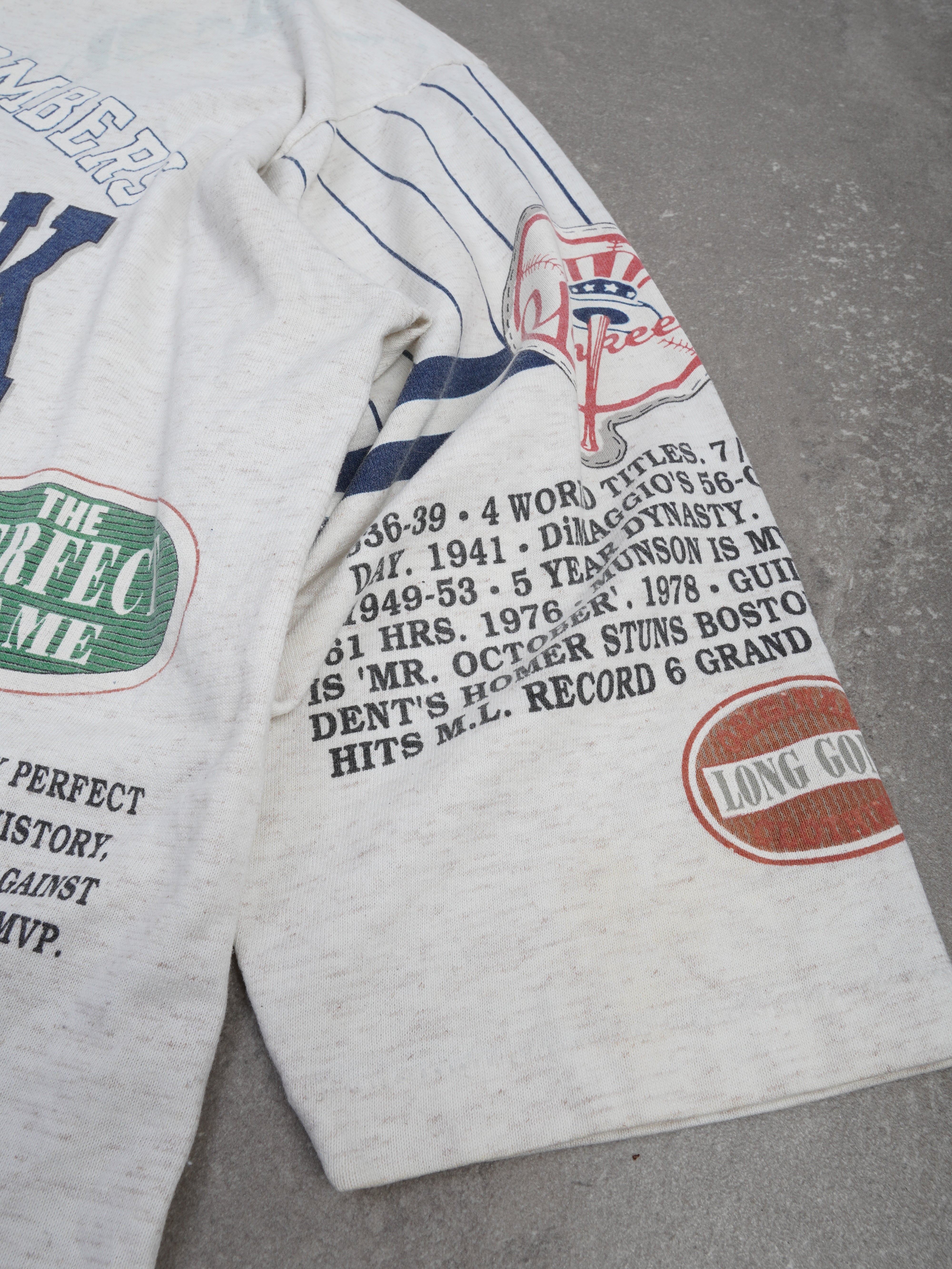 Long Gone Vintage Long Gone 90er New York Yankees Langarmshirt - XL, Beige, Größe XL, unisex, Zustand Gut, Preis 149.95€ – Etikett