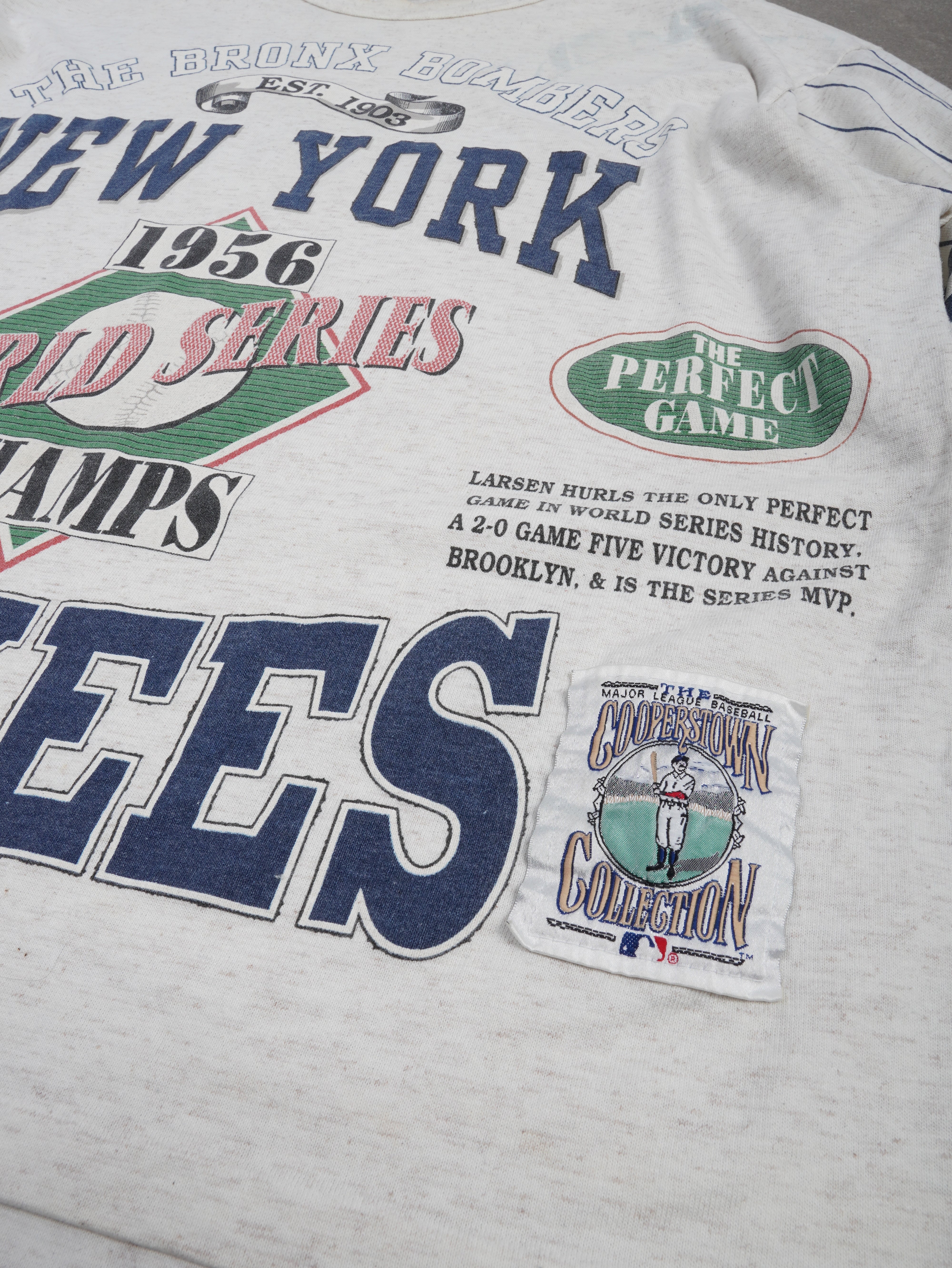 Long Gone Vintage Long Gone 90er New York Yankees Langarmshirt - XL, Beige, Größe XL, unisex, Zustand Gut, Preis 149.95€ – Rückansicht