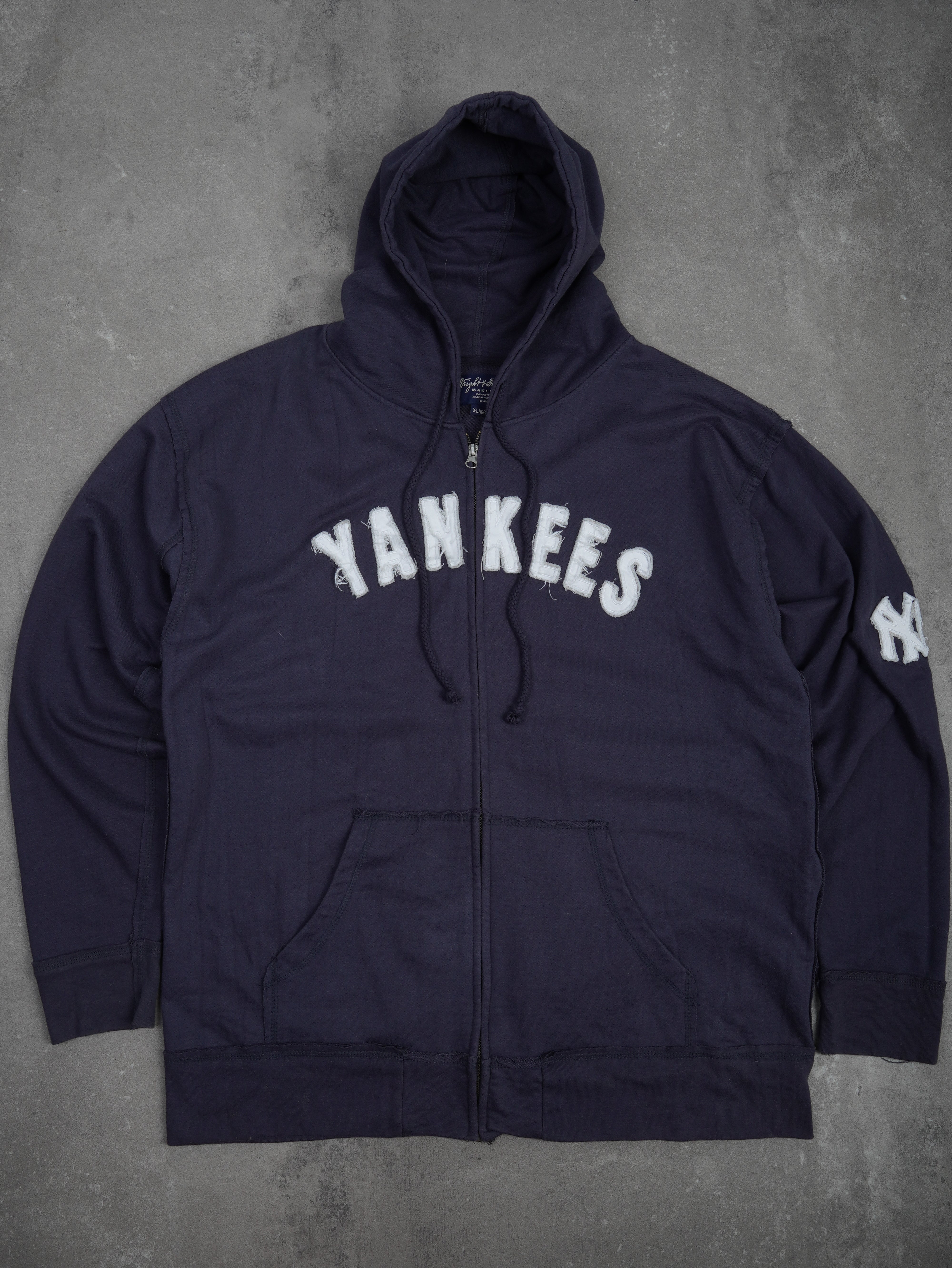 Vintage Vintage New York Yankees Zip Hoodie - XL, Blau, Größe XL, unisex, Zustand Sehr gut, Preis 39.95€ – Vorderansicht