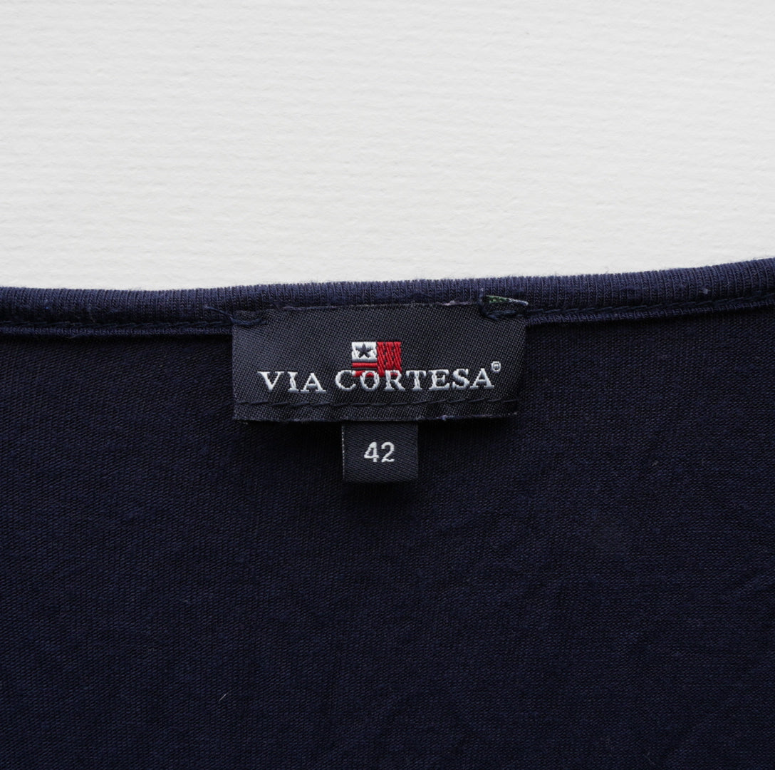 Via Cortesa Damen T-Shirt - XL, Blau, Größe XL, Damen, Zustand Sehr Gut, Preis 5€ – Etikett