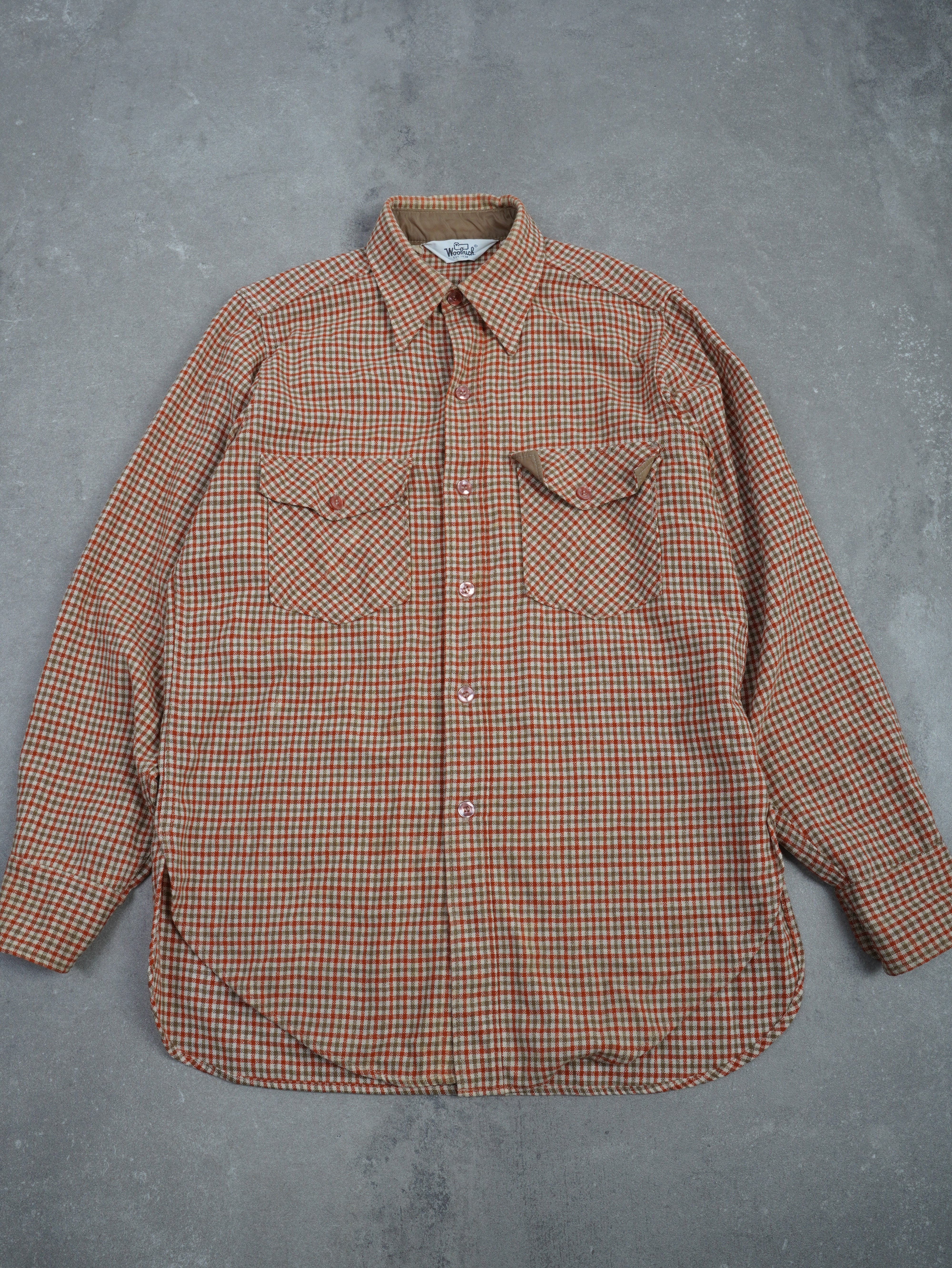 Woolrich Vintage Woolrich Hemd - M, Orange, Größe M, unisex, Zustand Sehr Gut, Preis 69.95€ – Vorderansicht