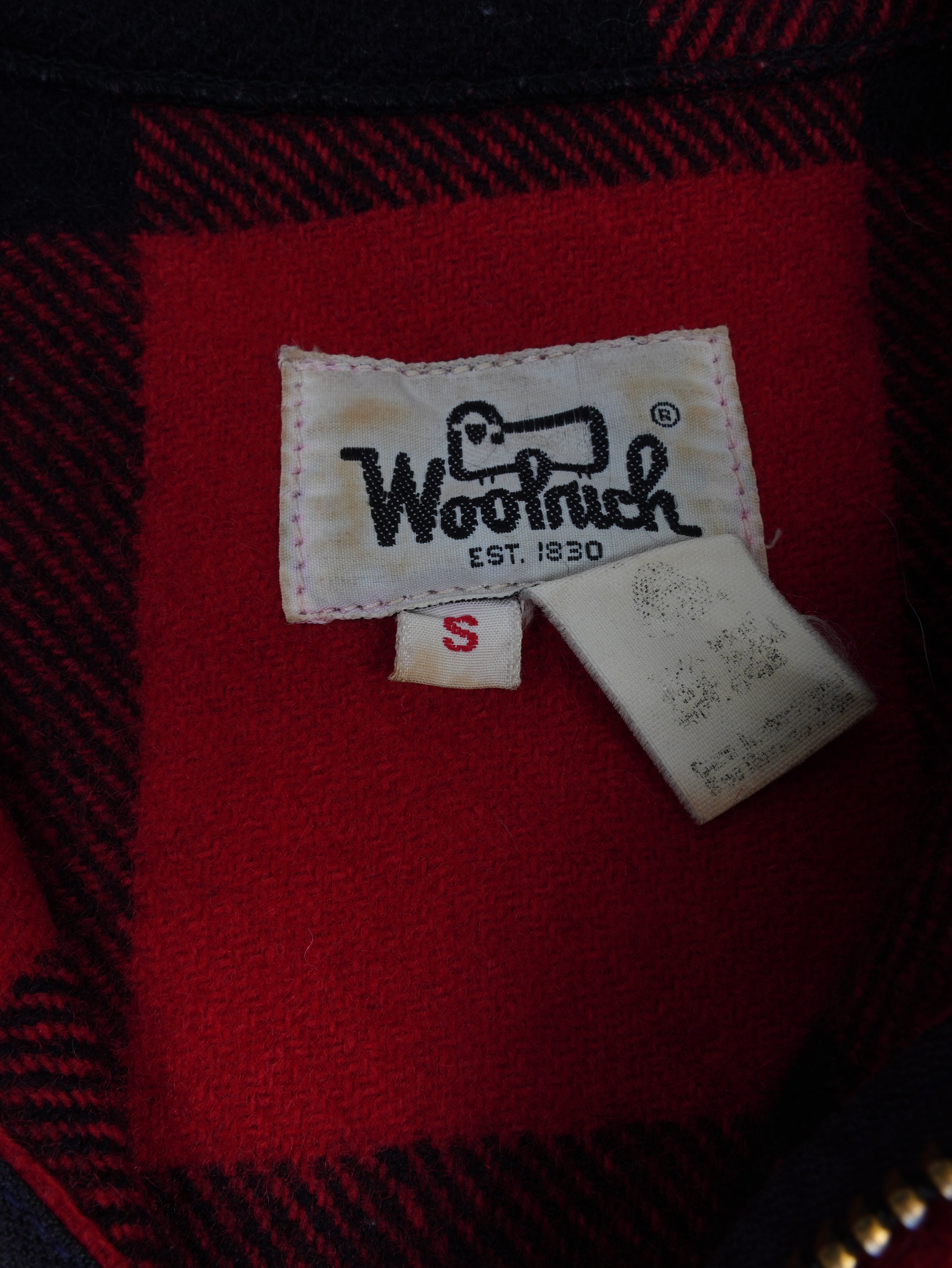 Woolrich Vintage Woolrich Wool Jacke - S, Rot, Größe S, unisex, Zustand Sehr gut, Preis 199.95€ – Etikett