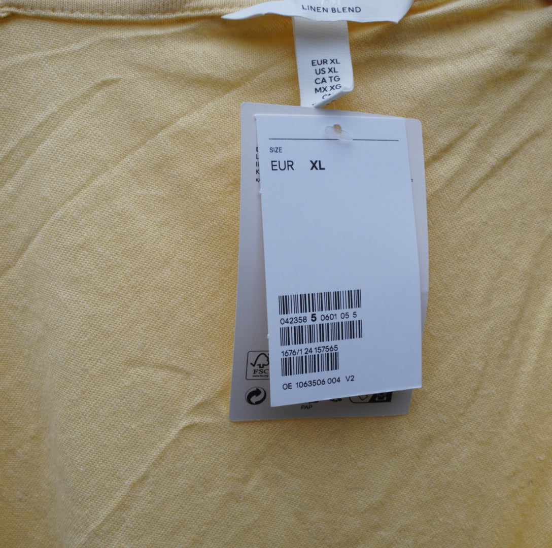 H&M Damen Linen Tank Top - XL, Gelb, Größe XL, Damen, Zustand Neu mit Etikett, Preis 5€ – Etikett