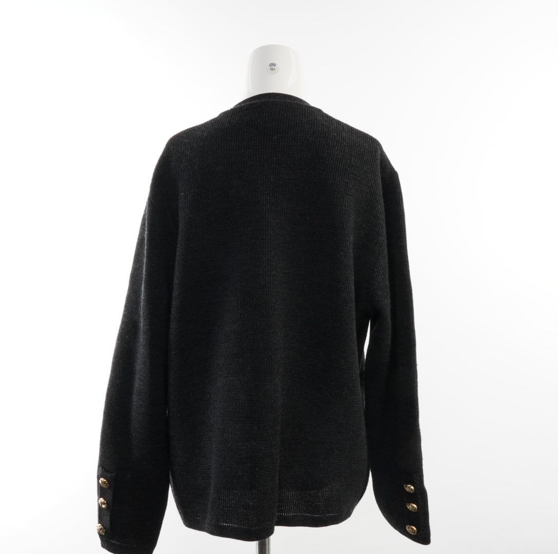 Second Hand Damen Woll Cardigan - L, Schwarz, Größe L, Damen, Zustand Sehr Gut, Preis 8€ – Rückansicht