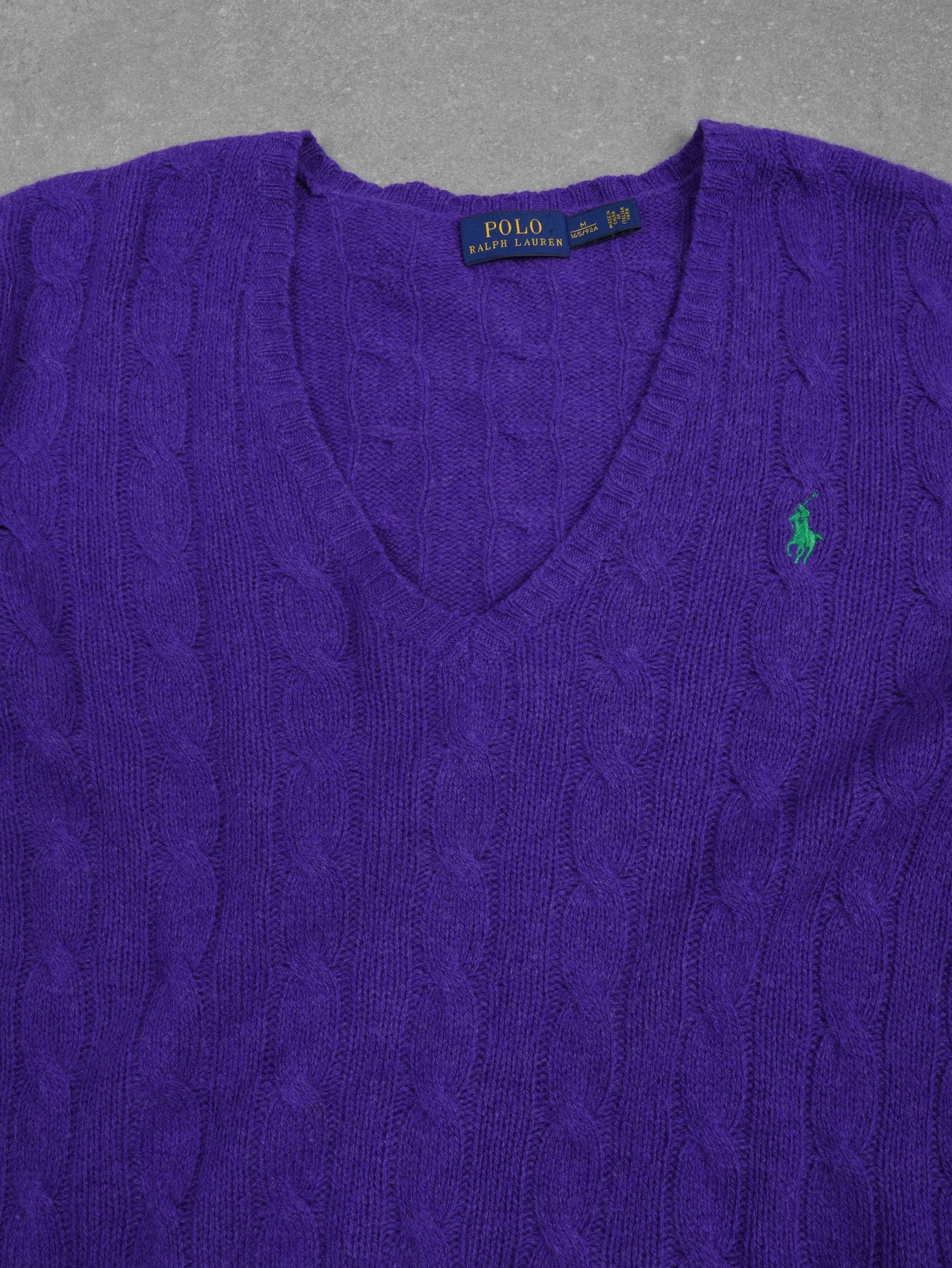 Vintage Ralph Lauren Zopfmuster Strickpullover - M - NFF Vintage