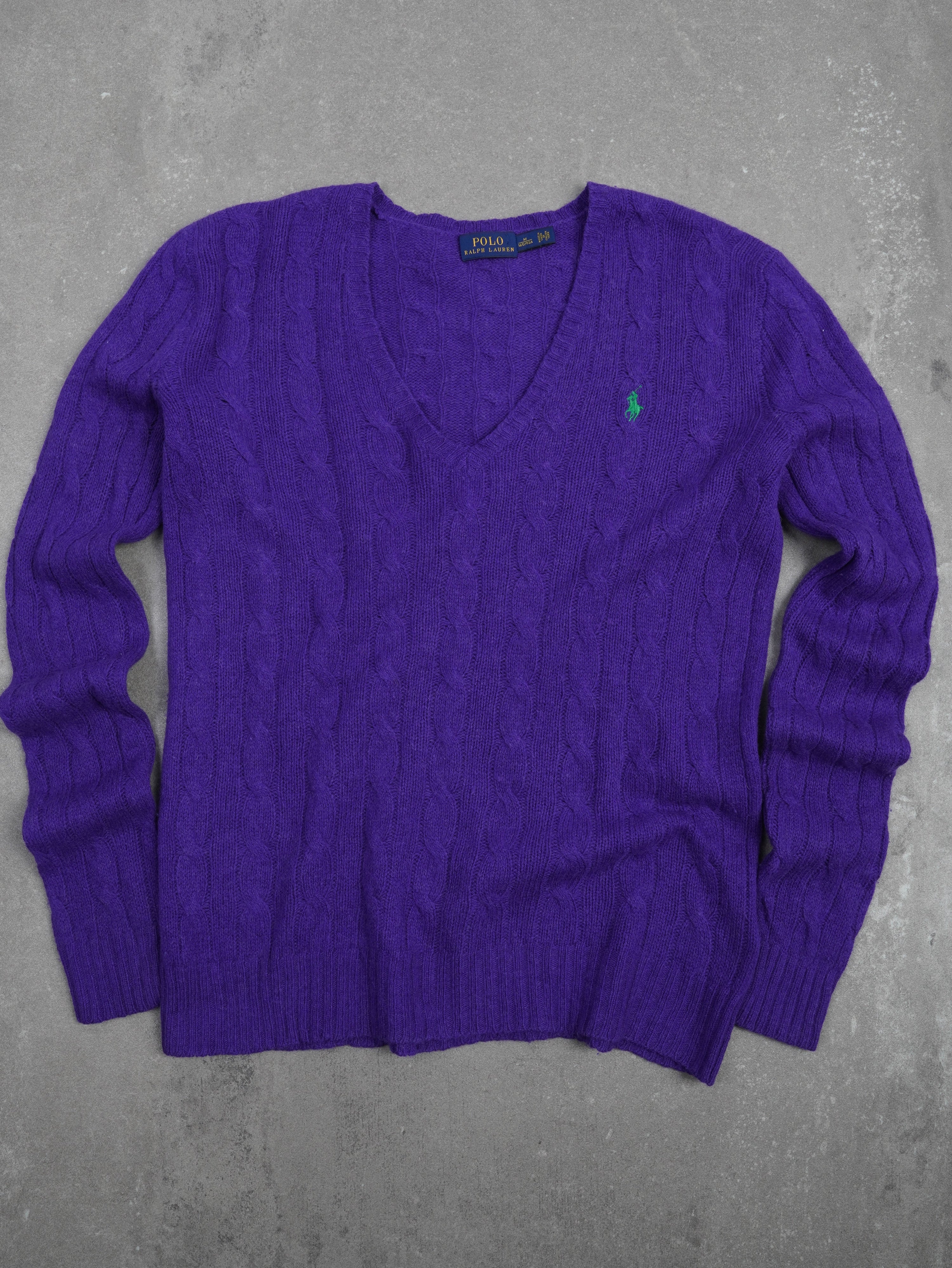 Vintage Ralph Lauren Zopfmuster Strickpullover - M - NFF Vintage